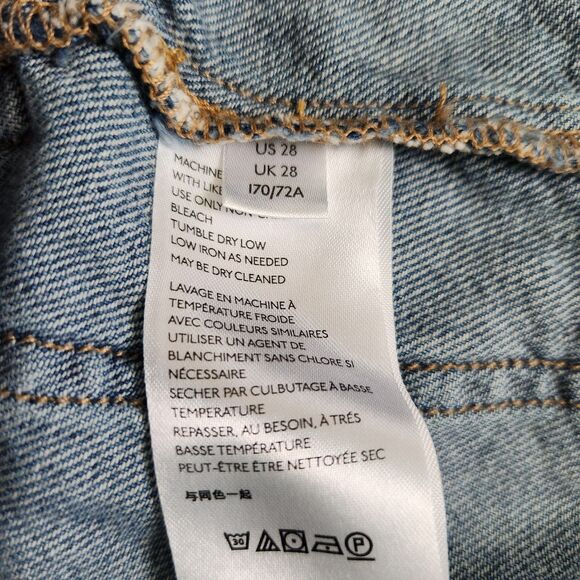 Free People We The Free Cargo Mini Skirt Women's 28 Blue Denim Avenue Utility - Picture 9 of 10